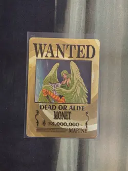 Monet One Piece Wanted Poster Gold Card - Image 1