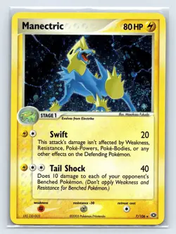 Manectric 7/106 EX Emerald 2005 Reverse Holo Rare Pokemon Card TCG - Image 1