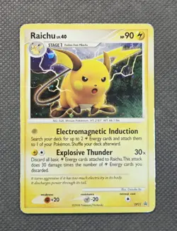 Raichu DP21 Holo Promo Pokemon Card 2008 Diamond & Pearl Black Star - Image 1