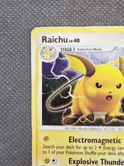 Raichu DP21 Holo Promo Pokemon Card 2008 Diamond & Pearl Black Star - Image 3