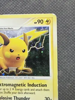 Raichu DP21 Holo Promo Pokemon Card 2008 Diamond & Pearl Black Star - Image 4