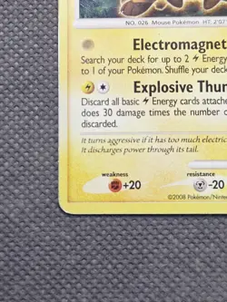 Raichu DP21 Holo Promo Pokemon Card 2008 Diamond & Pearl Black Star - Image 5