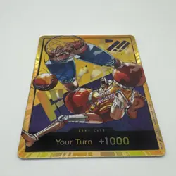 One Piece x Lakers - Franky - Custom Gold Don Card English Textured With Foiling - Image 3