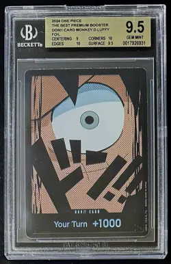 BGS 9.5 One Piece PRB01 Don!! Card Monkey.D.Luffy - English-Foil-The Best-Graded - Image 1
