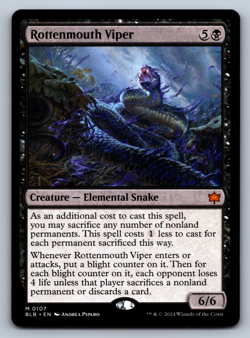 Rottenmouth Viper - Bloomburrow - MTG - Image 1