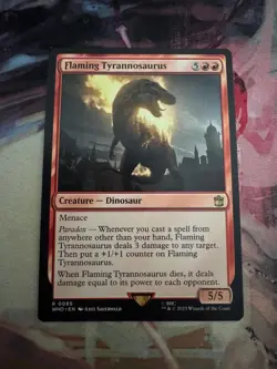 Flaming Tyrannosaurus 85 Universes Beyond: Doctor Who Magic: The Gathering NM - Image 1