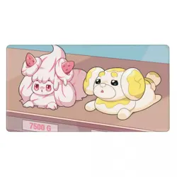 Board Game Pokemon Alcremie Fidough Playmat Game Mousepad Play Mat of TCG Cute - Image 3