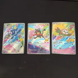 Pokemon TCG First Partner Illustration Collection Series 1 Alola Starters - Image 1
