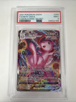2021 Pokemon Fusion Strike Mew Vmax Secret Rare 269/264 PSA 9 - Image 1