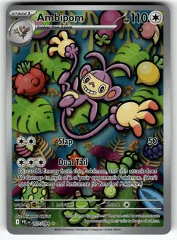 Ambipom 107/094 Illustration Rare Phantasmal Flames Pokemon Near Mint - Image 1