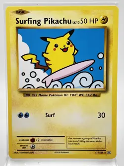 Surfing Pikachu 111/108 Secret Rare Pokemon Card 2016 Evolutions LP/MP - Image 1