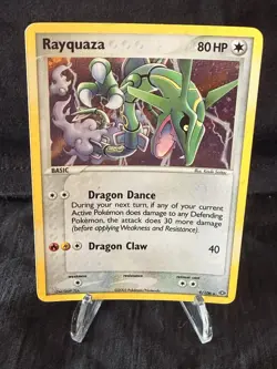 Pokemon Rayquaza 9/106 Emerald Holo 80HP Holo Rare Basic Pokemon TCG LP/NM - Image 1