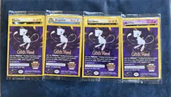 Pokemon The First Movie Black Star Sealed Promo Set of 4 Pikachu Mewtwo Dragonit - Image 1