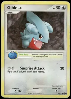 Pokemon Gible Common POP Series 6 007/017 HP Holo - Image 1