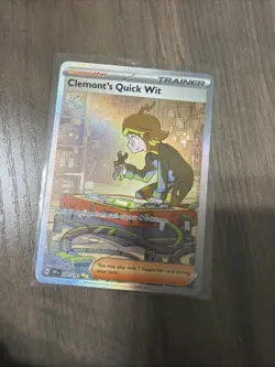 Clemonts Quick Wit 243/191 Pokemon TCG Surging Sparks Special Illustration Rare - Image 1
