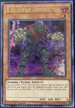 T.G. Gear Zombie BLHR-EN023 Battles of Legend: Hero's Revenge 1st Ed Yugioh Card - Image 1