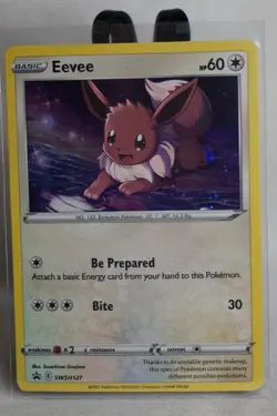 Eevee SWSH127 SWSH: Sword & Shield Promo Cards Holo SWIRL - Image 1