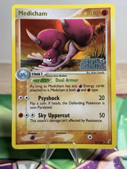 Medicham 25/100 Ex Crystal Guardians Reverse Holo Stamped Rare Pokemon Card MP - Image 1