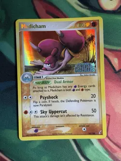 Medicham 25/100 Ex Crystal Guardians Reverse Holo Stamped Rare Pokemon Card MP - Image 2