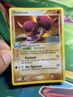 Medicham 25/100 Ex Crystal Guardians Reverse Holo Stamped Rare Pokemon Card MP - Image 3