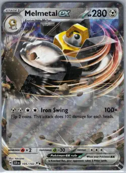 Melmetal ex 105/142 SV07: Stellar Crown - Pokemon Card - NM - Image 1