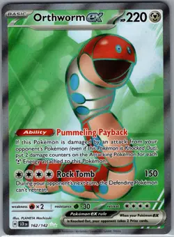 Orthworm EX 162/142 Full Art - Stellar Crown - Pokemon Card - NM - Image 1