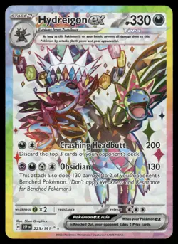 Pokemon Cards Hydreigon ex 223/191 Surging Sparks Ultra Rare NM - Image 1