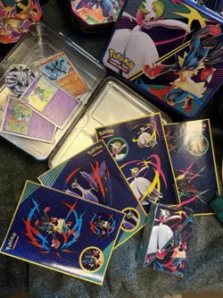 Lot of Pokemon Tins with Accessories (No Packs) - Image 2