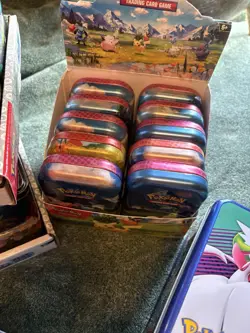 Lot of Pokemon Tins with Accessories (No Packs) - Image 5