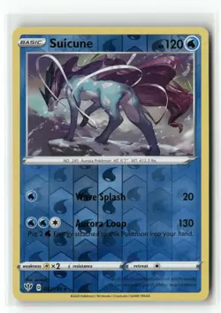 Suicune 037/189 Holo Rare Darkness Ablaze Pokemon Reverse Holo Near Mint - Image 1