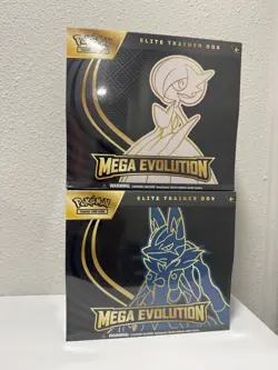 Pokemon TCG Mega Evolutions ETBs Lucario And Gardevoir Set of 2 Factory Sealed - Image 1