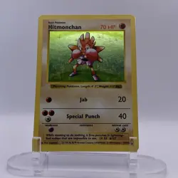 Hitmonchan 7/102 Base Set Shadowless Holo MP Rare WOTC Pokemon TCG Vintage - Image 1