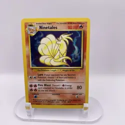Ninetales 12/102 Unlimited Base Set Holo Rare LP WOTC Pokemon TCG Vintage - Image 1