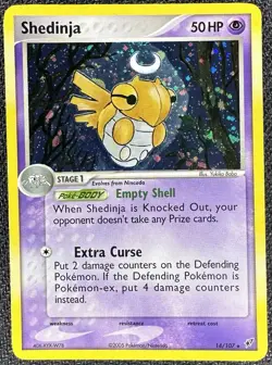 2005 Pokemon EX Deoxys 14/107 Shedinja Holo Rare LP - Image 1