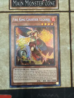 Yugioh! Fire King Courtier Ulcanix - ROTA-EN098 - Secret Rare - 1st Edition Near - Image 1