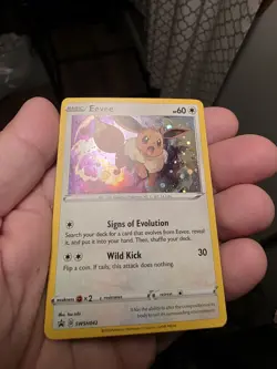 Eevee SWSH042 SWSH: Sword & Shield Promo Cards Holo LP to NM Baby Swirl!!! - Image 3