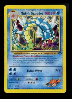 #2 Misty's Gyarados 13/132 Gym Challenge 2000 Holo Rare WOTC Pokemon Card TCG - Image 1