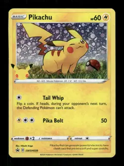 Pokemon SWSH: Sword & Shield Promo Cards #SWSH039 Pikachu Promo - Image 1