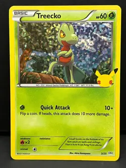 Treecko 003/025 Promo McDonald's 25th Anniversary Promos Pokemon Holo Near Mint - Image 1