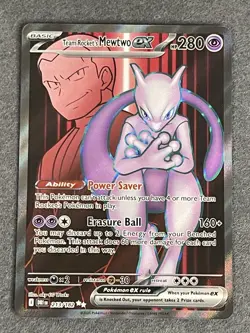 Team Rocket's Mewtwo ex 213/182 - Pokemon Destined Rivals - NM - Image 1
