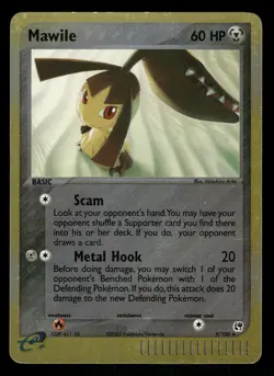 Pokemon TCG Mawile 9/100 Sandstorm Reverse Holo Rare English Card LP - Image 1