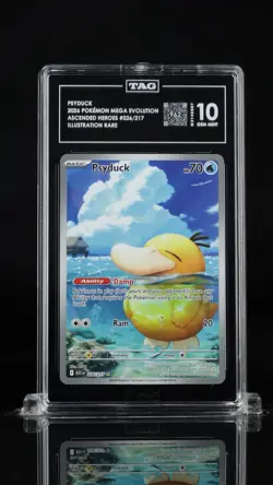 2026 POKEMON EN ASCENDED HEROES ILLUSTRATION RARE 226/217 PSYDUCK TAG 10 GEM - Image 1