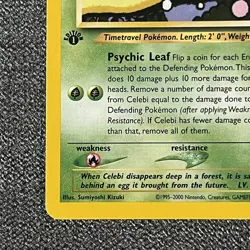 Celebi 16/64 1st Edition Neo Revelation LP+ non-holo VINTAGE Pokemon TCG - Image 4