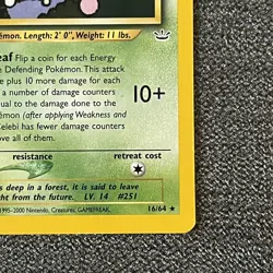 Celebi 16/64 1st Edition Neo Revelation LP+ non-holo VINTAGE Pokemon TCG - Image 5