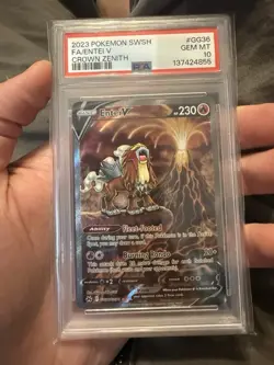 2023 Pokemon SWSH Crown Zenith #GG36 FA/ Entei V PSA 10 GEM MINT - Image 1