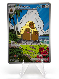 Pokemon Alolan Dugtrio Illustration Rare Surging Sparks 208/191 - Image 1