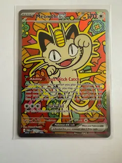 Meowth ex 121/088 ENGLISH Special Illustration Rare - Perfect Order SIR Pokemon - Image 1