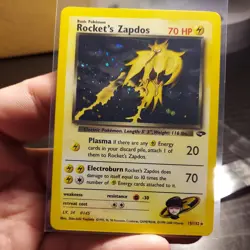 Pokemon TCG Rockets Zapdos Holo Card 15/132 - Image 1