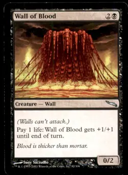 Wall of Blood LP Light Play Mirrodin MTG [9421] - Image 1