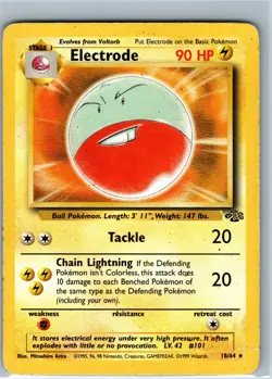 Pokemon Card Electrode 18/64 Jungle Rare Unlimited Non Holo - Image 1